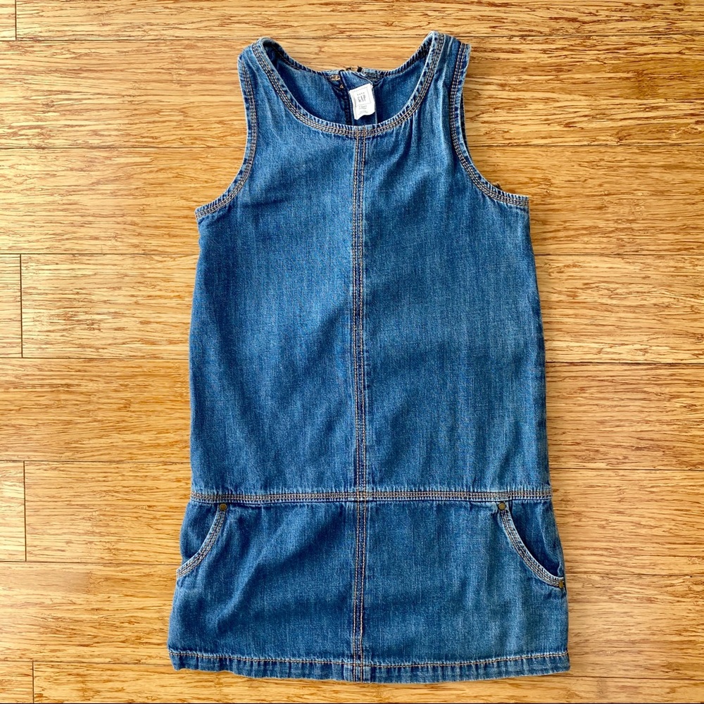 GAP | Girl Denim Shift Dress with Pockets (5T)